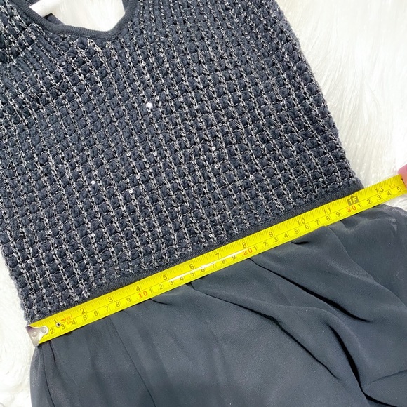 Bebe knitted high low tunic mesh chiffon - Picture 8 of 12